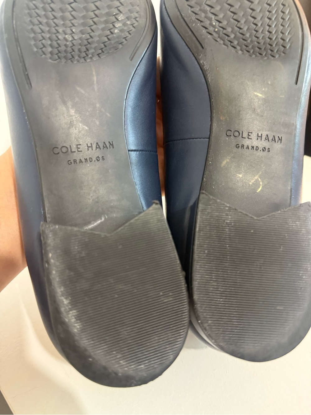 Cole Haan Classic Women's Pointed Toe Loafers in Navy - Picture 13 of 16